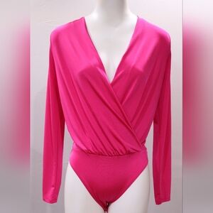 Express | Fuchsia Wrap Bodysuit